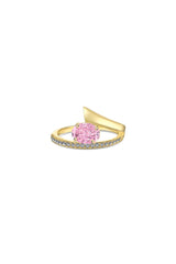 18k Gold Plated Radiant Oval Cut Gemstone Jewelry Ring