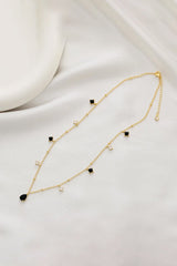 Teardrop Zircon Tassel Necklace