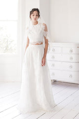 Vintage Tulle With Lace Handmade Appliques Wedding Veils