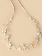 Bridal Pearl Beaded Headband