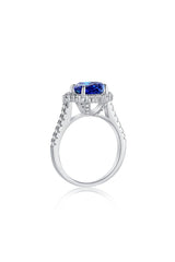2 Carat Radiant Pear Cut Sapphire Engagement Ring