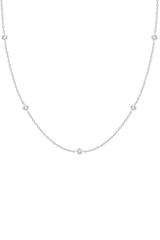Round Zircon Clavicle Necklace