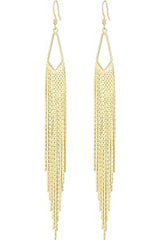 Sleek Chain Tassel Earrings