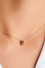 Colorful Zircon Pendant Necklace
