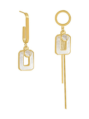Asymmetric Square Tassel Minimalist Earrings