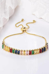 Colorful Rhinestone Bracelet Earring Party Set