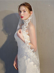 Vintage-Inspired Bridal Mantilla Veils Short Wedding Veil