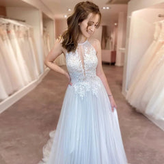 A-line Lace Tulle Wedding Dress Boho Style Online