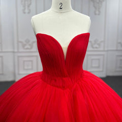 Quinceanera Dress Red Sweetheart Ruched Prom Dresses Ball Gown