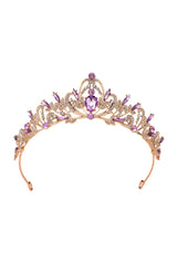 Baroque Pink Rhinestone Tiara