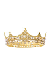 Baroque Vintage Crystal Pearl Crown