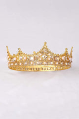 Baroque Vintage Crystal Pearl Crown