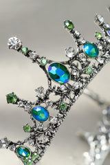 Baroque Wedding Green Aurora Borealis Tiaras