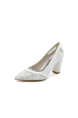 Beaded Wedding Shoes with Rhinestone