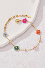 Boho Stainless Steel Flowers Bracelets