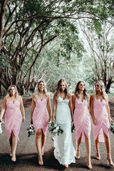 Cheap Sheath Bridesmaid Dresses Chiffon Short Gowns