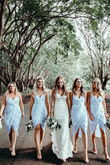 Cheap Sheath Bridesmaid Dresses Chiffon Short Gowns