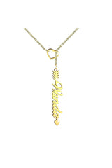 Custom Silver Heart Arrow Name Necklaces