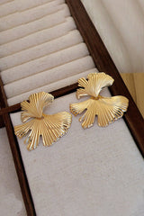 Ginkgo Leaf Flower Earrings