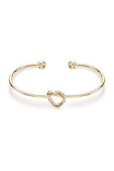 Gold Love Knot Open Bracelet