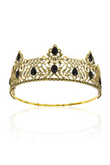 Gold Retro Baroque Crowns for Men