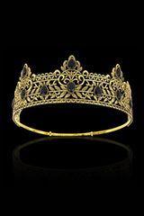 Gold Retro Baroque Crowns for Men