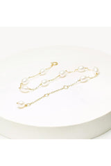 Gold Tin Cup Pearl Adjustable Bracelets