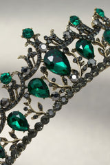 Green Crystal Rhinestone Tiara