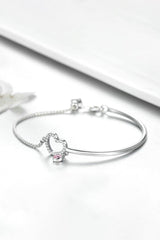 Heart Charm Bracelet in Sterling Silver