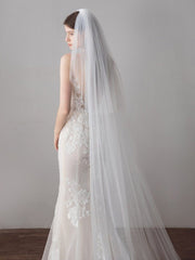 Ivory Tulle Wedding Veils Bridal Cathedral Veil