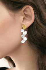 Long Baroque Pearl Earrings Tassel
