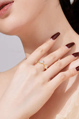 Lucky Four Leaf Clover Silver Ring