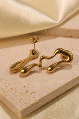 Metal Sectored Geometric Earrings