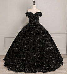 Pink Off The Shoulder Sequined Ball Gown Quinceanera Dresses