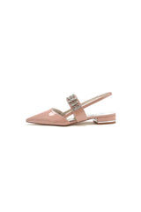 Nude Pink Women's Shoes with Silver Accents