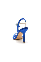 Open Toe Ankle Strap Satin Party Shoes