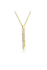 Personalized Gift 3D Bar Dimensional Pendant Necklaces