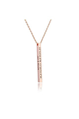 Personalized Gift 3D Bar Dimensional Pendant Necklaces
