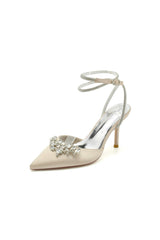 Rhinestone Pointed Toe Stiletto Heels