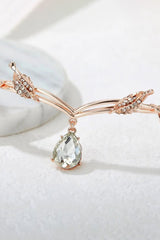 Rose Gold Leaf Crystal Crown
