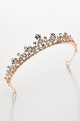 Rose Gold Rhinestone Tiara