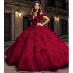 Royal Blue Off the Shoulder Puffy Quinceanera Dresses