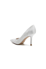 Stiletto Pointy Heels Lace Wedding Shoes