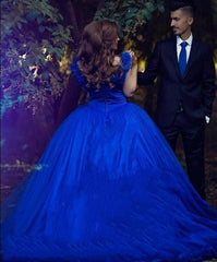 Quinceanera Dress Princess Tulle Royal Blue Off The Shoulder