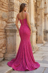 Mermaid Sweetheart Sky Blue Sequins Prom Dresses