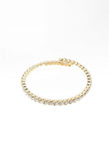 Silver Strencth Round Cuff Tennis Bracelets