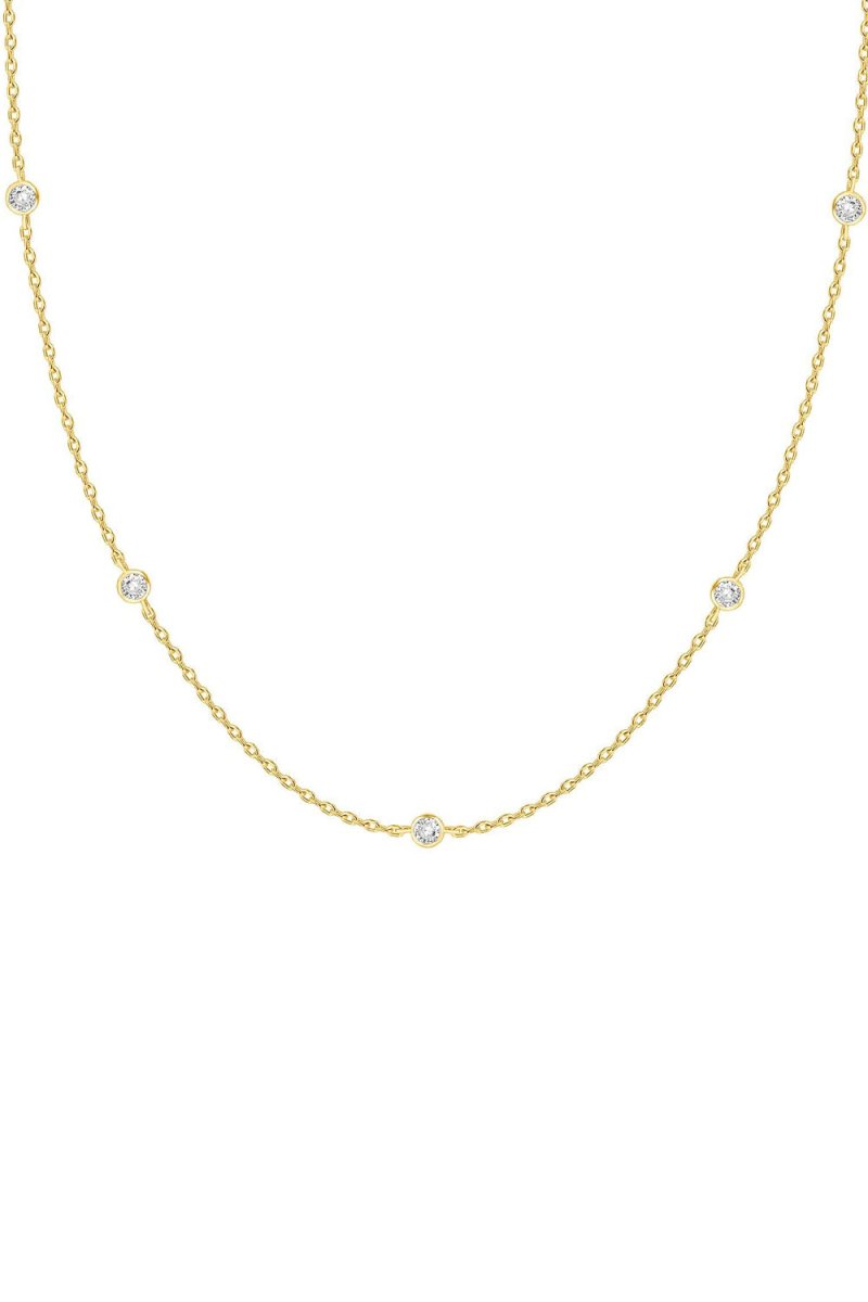 Round Zircon Clavicle Necklace