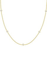 Round Zircon Clavicle Necklace