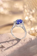 2 Carat Radiant Pear Cut Sapphire Engagement Ring