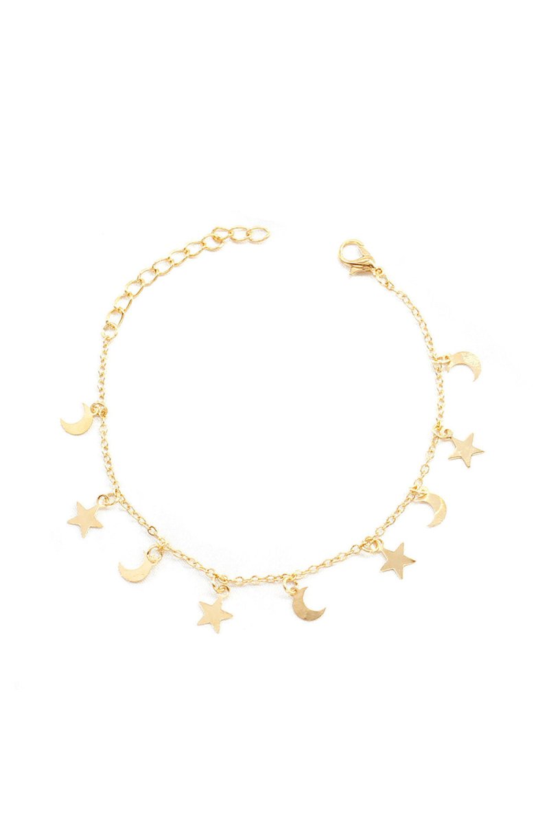 Boho Star Moon Gold Crescent Bracelets